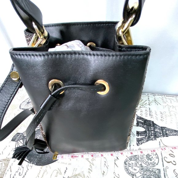 NWOT SARA BURGLAR Ariel Drawstrings Bucket Bag - Picture 3 of 4